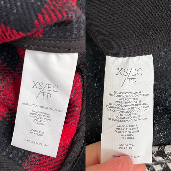 Bundle Cabi Snow Valley Buffalo Check Jacket Reina Houndstooth Club Blazer XS - Picture 15 of 16